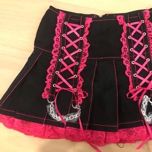 Tripp NYC pink lace Lolita tutu mini skirt BNWT XS